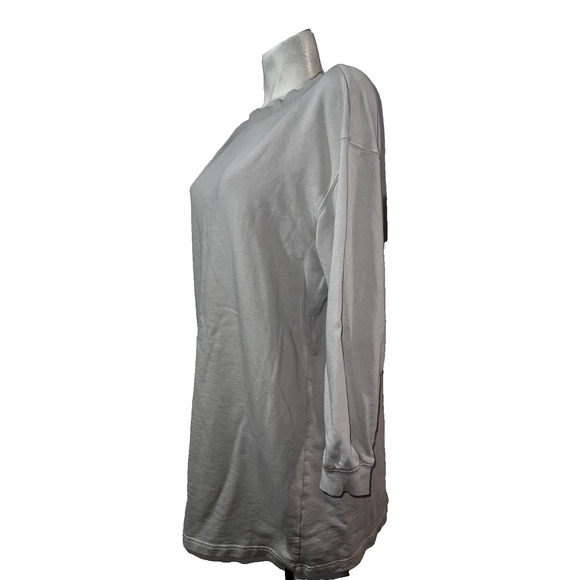 Divided by H&M Size XS Taupe Crew Neck Long Sleeve Sweatshirt Tunic Dress Casual - Picture 4 of 6